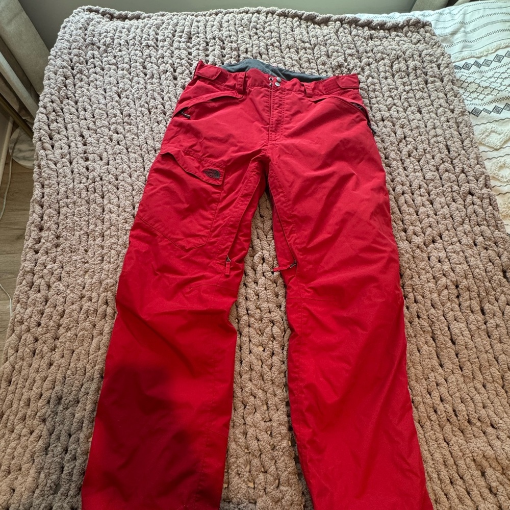 Men's Red North Face Ski Pants